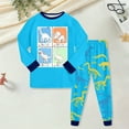 thumbnail image 2 of Hessimy Toddler Boys Girls Spring Summer 2Pcs Long Sleeve Pullover Sweatshirt Tops Soft Sweatpants Sweatsuit, Pullover Sweatpants,3M-12T(Sky Blue,6-7 Years), 2 of 5
