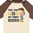 thumbnail image 4 of Inktastic Yes, This is My First Rodeo Cowgirl in Hat and Boots Girls Long Sleeve Baby Bodysuit, 4 of 5
