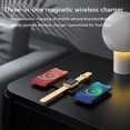 thumbnail image 4 of ZHAOCHENG Alfombrilla de carga inalámbrica plegable para iPhone, soporte de cargador inalámbrico compacto 3 en 1, alfombrilla de estación de carga portátil inalámbrica para Iwatch/AirPods/iPhone (negr, 4 of 5