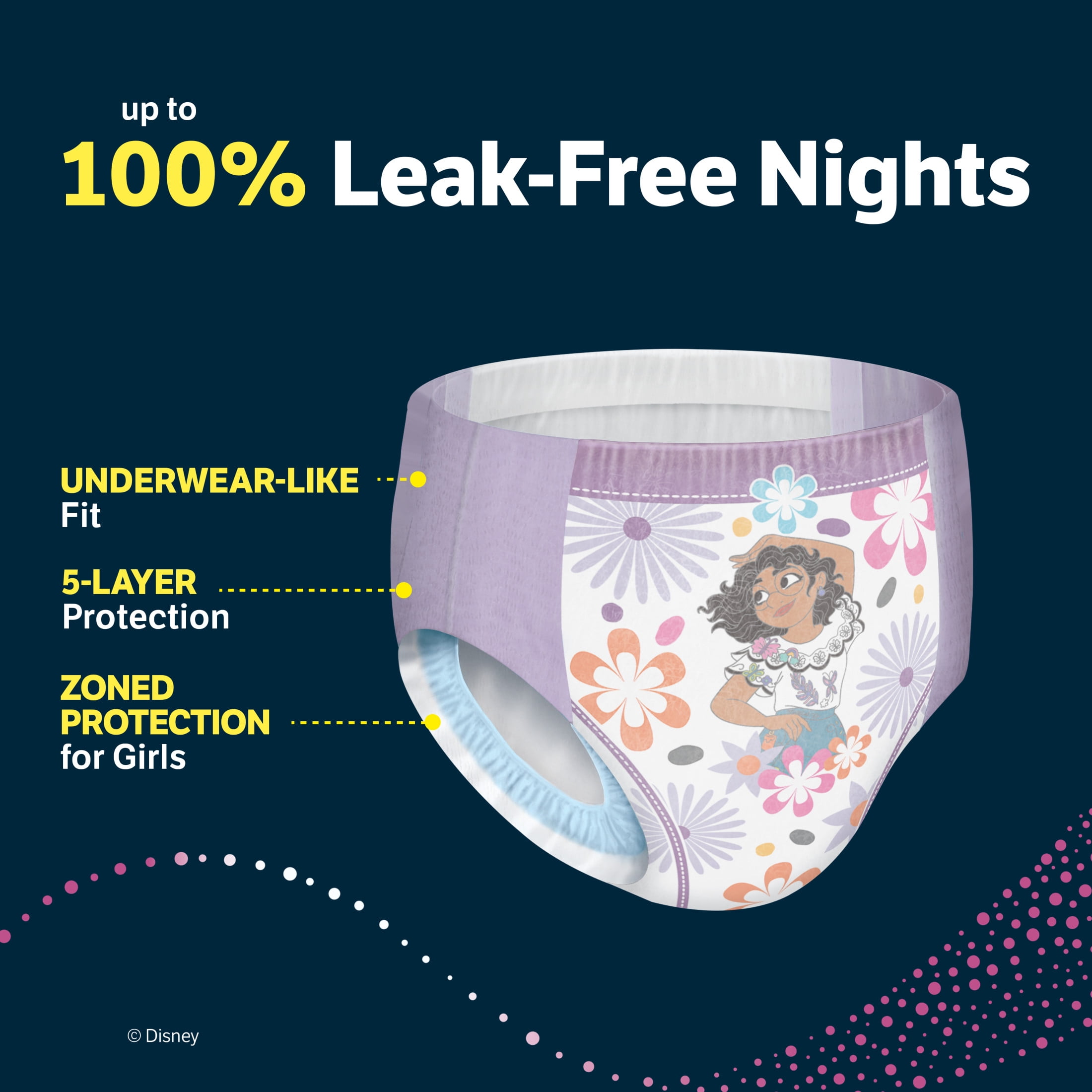 Goodnites Girls Nighttime Bedwetting Underwear, S/M (43-68 lbs), 60 Count (Select for More)