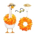 thumbnail image 5 of Stijggn Outdoor Goose Outfits Spring Hawaiian Porch Goose Outfits, Summer Lawn Goose Costume, Yard Goose Clothes Hawaiian Wreath for 23" Lawn Outdoor Garden Yard Patio Geese Statue, 5 of 6