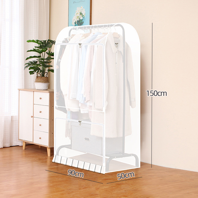 Garment Rack Cover Translucent PEVA Clothing Rack Cover Clear Clothes