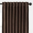 thumbnail image 4 of Chanasya Brown Velvet Curtains Panel Set 2 -Piece - Classy Partial Blackout Curtain Room Darkening Curtains Drapes for Living Room Bedroom Patio - Window Treatment - 84 Inch Length Long - Mink, 4 of 6