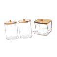 thumbnail image 3 of 3 dispensadores de hisopos, organizador de maquillaje transparente, multiusos. Estilo B, 3 of 9
