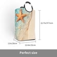 thumbnail image 3 of KLL Starfish On The Sand Beach Laundry Hamper,Large Canvas Fabric Lightweight Storage Basket Toy Organizer Dirty Clothes Collapsible Waterproof, 3 of 6