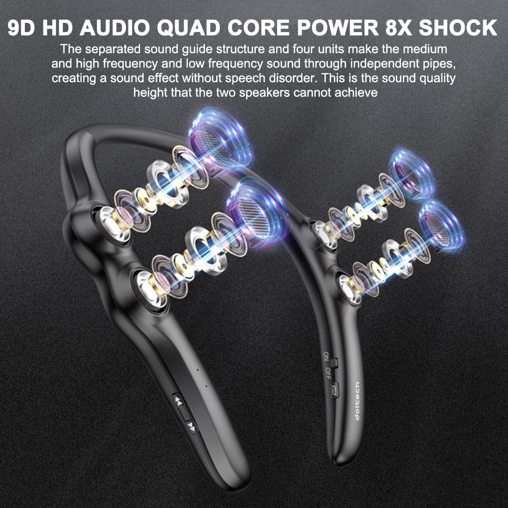 FunnyBeans Wearable Bluetooth-compatible Speaker Hang Neck Wireless Stereo Bass Portable