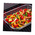 thumbnail image 3 of 2 piezas de cestas para freír de acero inoxidable, cesta para freír, sartén antiadherente, cesta para patatas fritas, bandeja para hornear, rejilla para parrilla para el hogar, 3 of 7