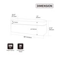 thumbnail image 2 of Noble House Junton 46" Chenille Ottoman, Modern Square Foot Stool with Metal Legs, Living Room, Bedroom, Wheat, 2 of 8