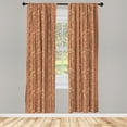 thumbnail image 4 of Ambesonne Retro Window Curtains, Grungy Triangles Stripes Art, Each 28" W x 95" L, Burnt Sienna Redbrown, 4 of 4