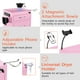 thumbnail image 4 of Carrito rodante Salon TASALON con 2 cuencos magnéticos de metal rosa, 4 of 7