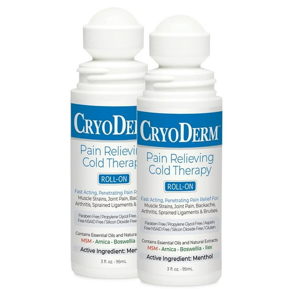 CryoDerm Cold Therapy 3 oz Roll-On 2-Pack