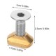 thumbnail image 4 of Juego de tuercas en T de latón con tornillo: Tuercas deslizantes M6 para montaje de hidroplanos y tablas de surf con tornillos hexagonales - Herrajes anticorrosivos para tablas de surf, 4 of 8