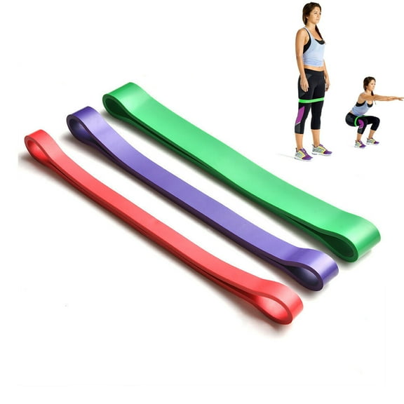 FESTFENDS Physical Therapy Flat Latex Resistance Band Yoga Ring Red 1Pcs