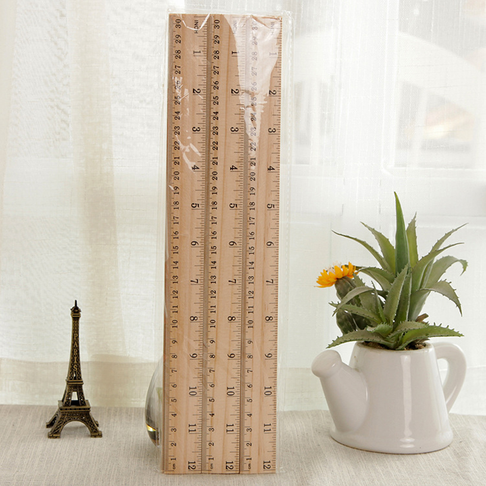 Indian Ruler Scale Buy 30pcs Wooden Ruler Double Scale Measuring Ruler for Home School ...