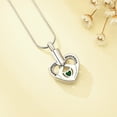 thumbnail image 4 of Crystal Heart in Heart Pendent for Ashes and Chain Cremation Jewelry for Ashes Perfume Memory Necklace for Men Women, 4 of 6