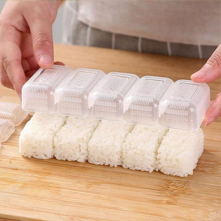 

DIY Non-Stick Five-Piece Rice Ball Shaper Moulds Japanese Sushi Making Mold Kitchen Onigiri Press Molds Cooking Tools for Home