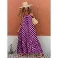 thumbnail image 2 of Kishawna Womens Boho Floral Puff Sleeve Tiered Maxi Dress Long Dresses, 2 of 5
