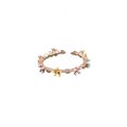 thumbnail image 1 of Anillo de apertura para mujer, anillos de flores chapados en Metal de cobre, decoraciones de mano ajustables, joyería para novia y mujer, regalo Ropa, zapatos y accesorios Miscelánea Oro rosa Jumpingount AP014759-03, 1 of 6