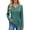 D Green, variant on UVN V Neck Blouses for Women Button Long Sleeve Shirts Dressy Casual Fall Sweaters Tunic Tops