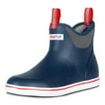 thumbnail image 1 of XTRATUF Performance Series 6 Inch Mens Full Rubber Ankle Deck Boots - Navy &amp; Red  - Size 10, 1 of 6