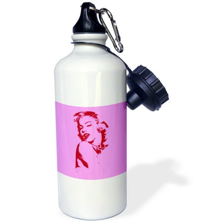 3dRose Sexy image of Marilyn Monroe. Hot pink. Popular print. Best seller., Sports Water Bottle,
