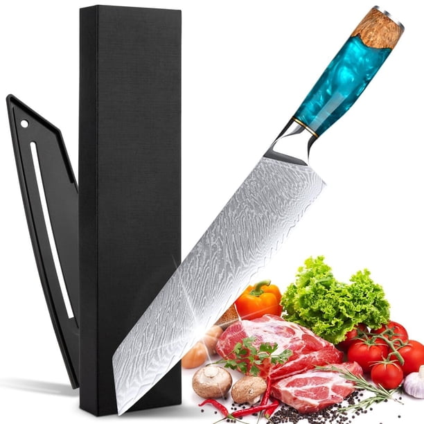 Cuchillos Para Chef,Cuchillo Chef Acero Damasco,Profesional Afilado Con Alto Contenido Cuchillo De Cocina,Mango ErgonóMico, Cuchillo De Cocina Multiusos Superior Para El Hogar Y El Restaurante
