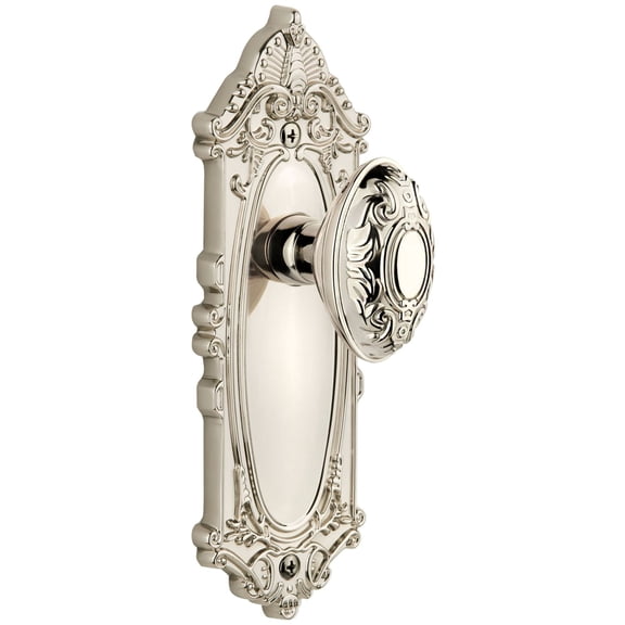 Grandeur Gvcgvc_Psg_238 Vintage Antique Grande Victorian Passage Door Knob Set - Nickel