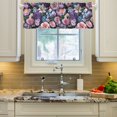thumbnail image 2 of Yayeee Kitchen Valance Rod Pocket 54" x 18" Living Room Window Curtain, Pink and Purple Flowers, 2 of 6