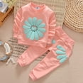 thumbnail image 3 of PEYAN 1-4T Toddler Baby Girls Sunflower Clothes Set Long Sleeve Top Sweatshirts and Pants 2pcs Outfits Fall Clothes, 3 of 10