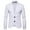 White, variant on QENGING Men's Suit Jacket Slim-fit Solid Blazer Suit Collar Casual Small Suit Coat Suits & Suit Separates for Home Party Outdoor
