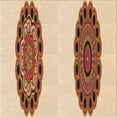 thumbnail image 1 of Ahgly Company Indoor Square Patterned Deep Peach Orange Area Rugs, 4' Square, 1 of 6
