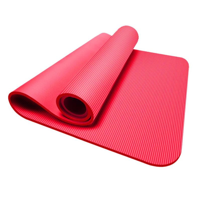 Yoga Mat Sports Cushion Gymnastic Pilates Pads W/ Yoga Bag & Strap Non-Slip 10mm 