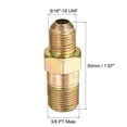 AN6 To M14x1.5 Aluminum Adapter Fitting - 9/16-18 UNF Male Straight Connector, Blue