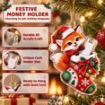 thumbnail image 3 of Mivyn Christmas Cash Gift Ornament, Fox Christmas Stocking Wallet Ornament, 2D Flat Acrylic Money Holder Charm, Xmas Tree Hanging Decoration for Home Use, 6 x 6 in, 1 Pcs, 3 of 8