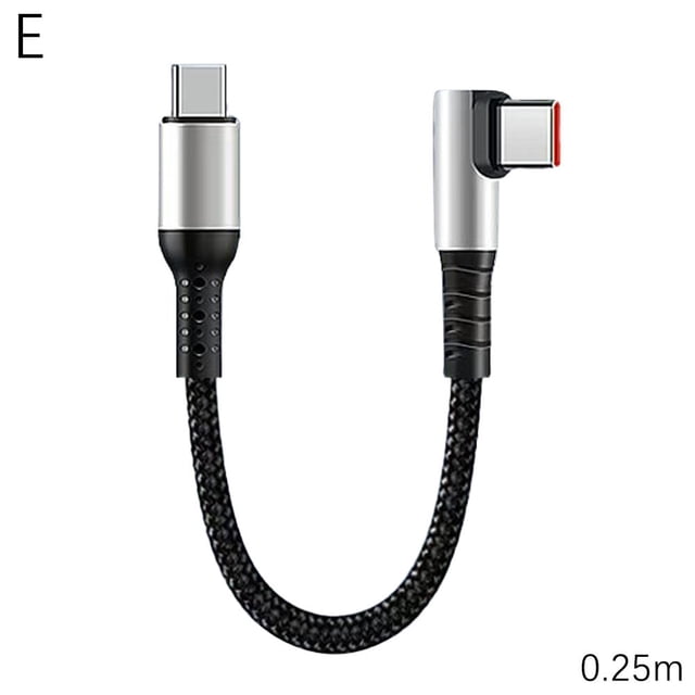 Cable de carga corto de 25/50 cm, acodado a 90 grados, USB C, micro PC, tipo C, Z0Y8