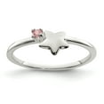 thumbnail image 1 of 925 Sterling Silver Pink Cubic Zirconia Star Kid's Ring, 1 of 3