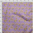 thumbnail image 3 of oneOone Viscose Chiffon Pastel Purple Fabric Flower & Leaves Watercolor Sewing Material Print Fabric By The Yard 42 Inche Wide, 3 of 4