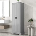 thumbnail image 2 of 22'' Double Door Storage Cabinet with Adjustable Shelves, High Quality Bathroom Cabinet with  MDF Material, for Living Room, Bathroom, Gray, 2 of 9