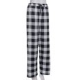 thumbnail image 2 of Musuos Men´s Casual Cotton Pajama Long Pant Elastic Waistband Plaid Sleepwear Lounge Pants, 2 of 5