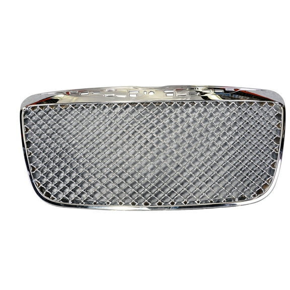 Ikon Motorsports Compatible with 11-14 Chrysler 300 300C B-Style Front Mesh Grill Grille Chrome - ABS 2011 2012 2013 2014