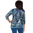 thumbnail image 2 of Alfred Dunner Womens Starry Night Holiday Tree Top, 2 of 4