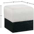 thumbnail image 3 of Meridian Furniture Havre Beige Velour Fur Fabric Ottoman/Stool, 3 of 8