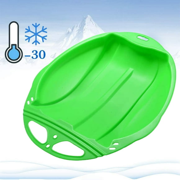 Winter Snow Sleds with Handles Heavy Duty Outdoor Snow Saucer Sled Plastic Disc Sleds Beach Sled Downhill Sledding Round Sand Slider Disc Toy Snow Sled Ski Pad Board