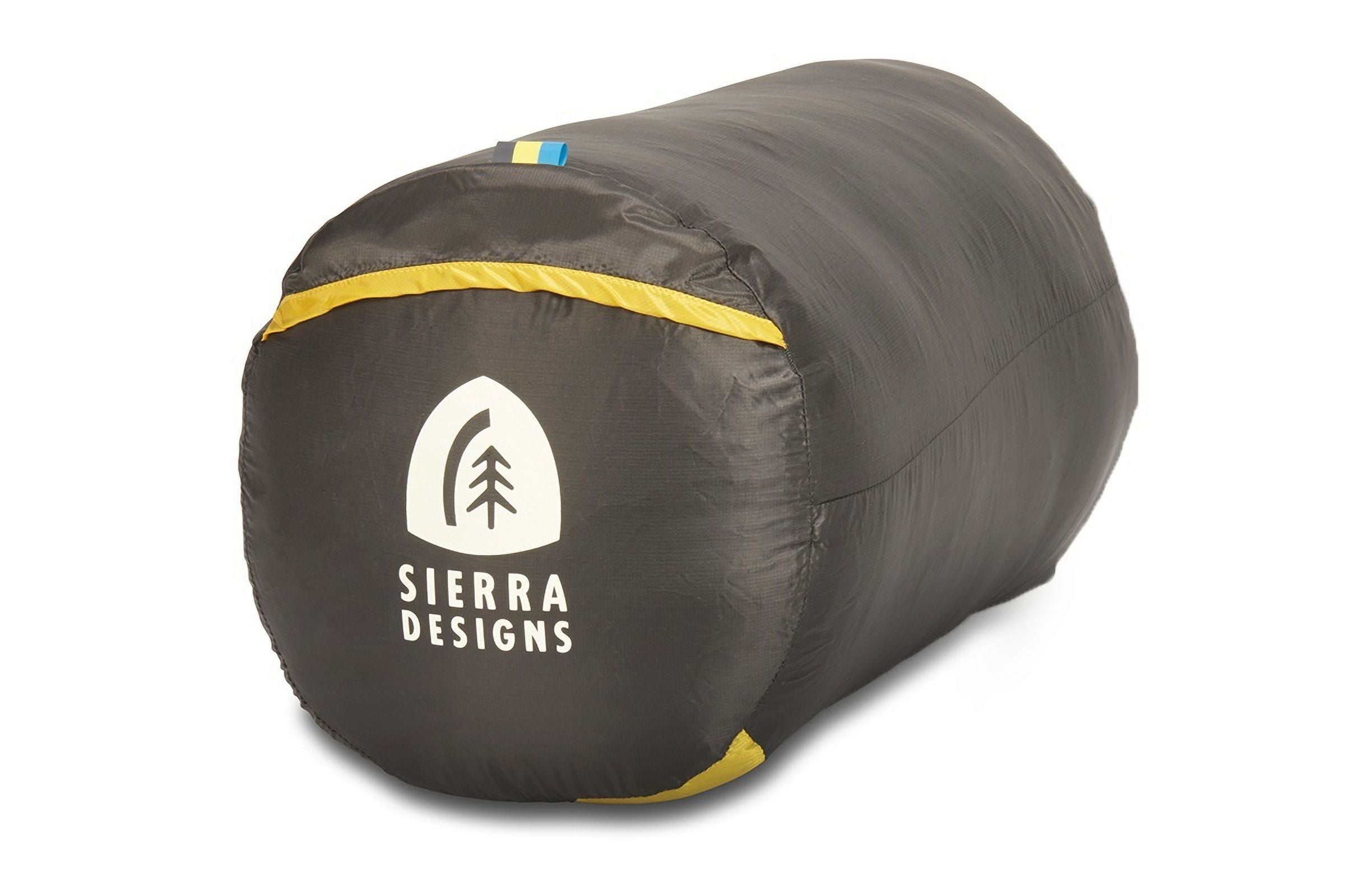 Sierra Designs Cloud 800 Dridown 35 Degree Sleeping Bag, Blue/Yellow/Peat, Regular