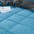 thumbnail image 3 of Unique Home Alternative 3pc Goose Down Clearance Comforter Soft Premium Color Duvet Covers Comforter Set (Queen, Turquoise), 3 of 6