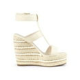 thumbnail image 3 of BLISSFUL STEP Sandales Compensées Espadrilles à Brides pour Femmes Beige 7,5, 3 of 8
