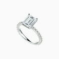 thumbnail image 2 of Silvago Jewelry 2.02 Ct Emerald Cut Moissanite Wedding Ring - 14K White Gold Plated Engagement Jewelry - Special Proposal or Celebration Gift, 2 of 3