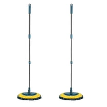 2X Car Cleaning Mop Car Wash Brush Rotating Telescopic Mop Chenille Broom Dust Brushing Floor Cleaning Tools