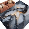 thumbnail image 2 of Marble Black Area Rug 5x8 FT, Non Slip Bedroom Throw Carpet, Ink Painting Modern Art Abstract Washable Soft Floor Carpet Non-Shedding Rug for Living Room Nursery Dorm Office, 2 of 9