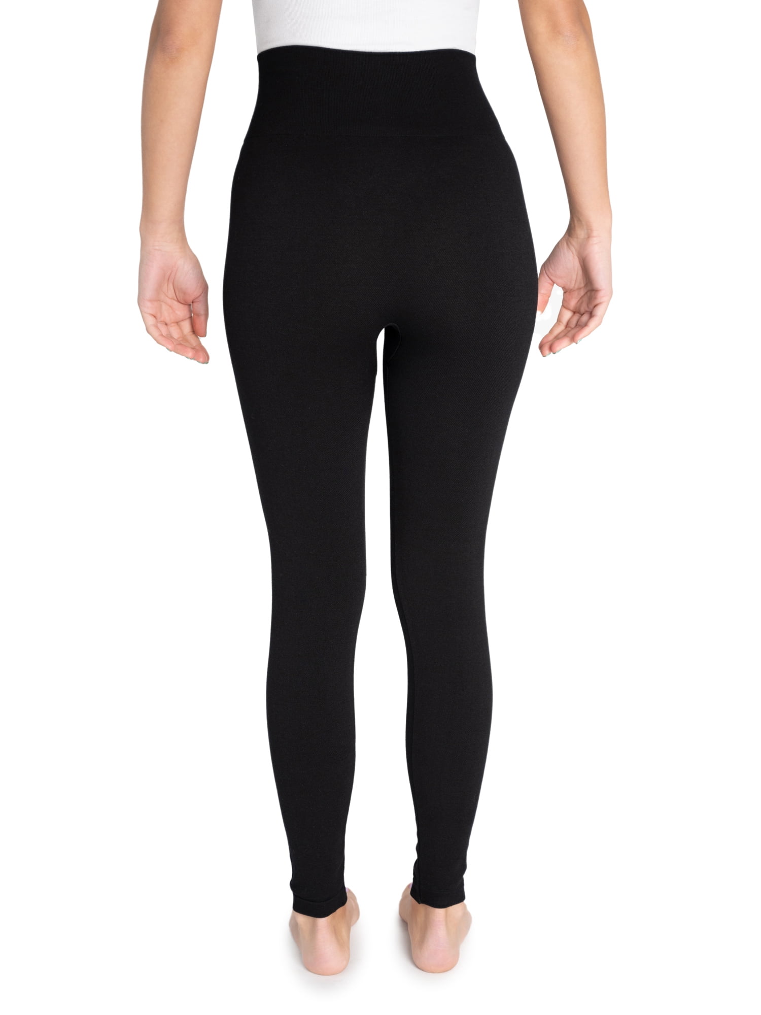 MUK LUKS Women's 2 Pair Jersey Fleece Lined Leggings, 2 Pack, Sizes S/M to 1X/2X